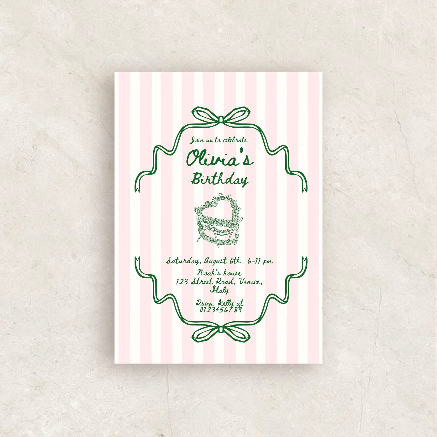Whimsical Vintage Birthday Party Invitation