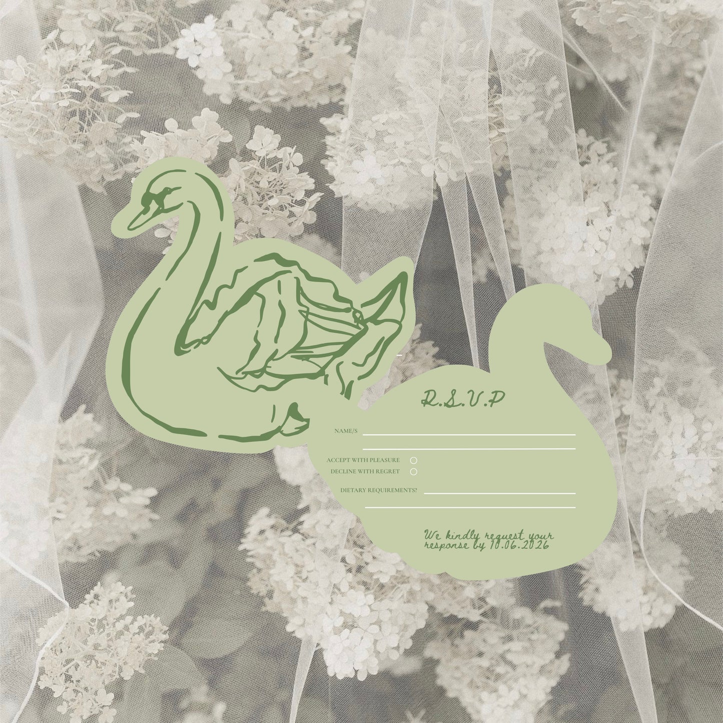 English Garden Wedding Invitation Suite Canva Template