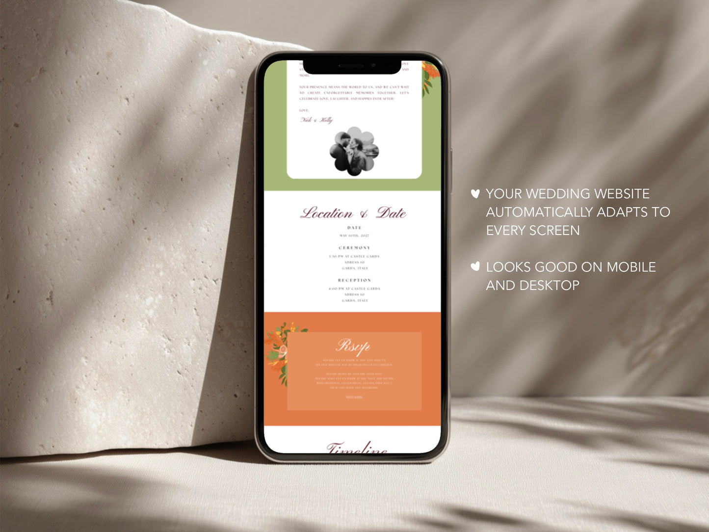 Tropical Hawaii Wedding Website Template | Editable Canva Template with RSVP