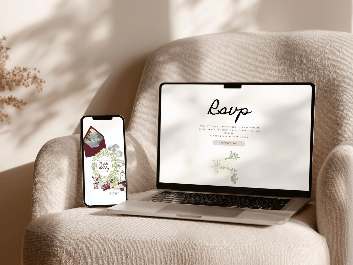 Romantic Canva Wedding Website Template with RSVP | Digital Wedding Invitation