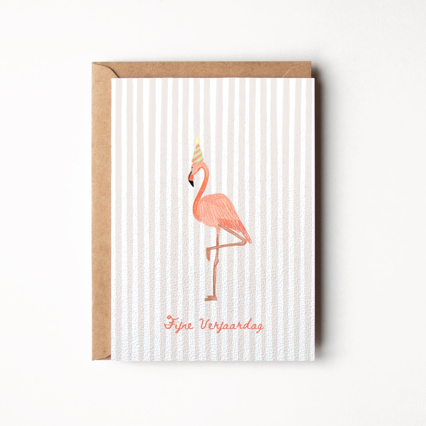 Verjaardagskaart Flamingo