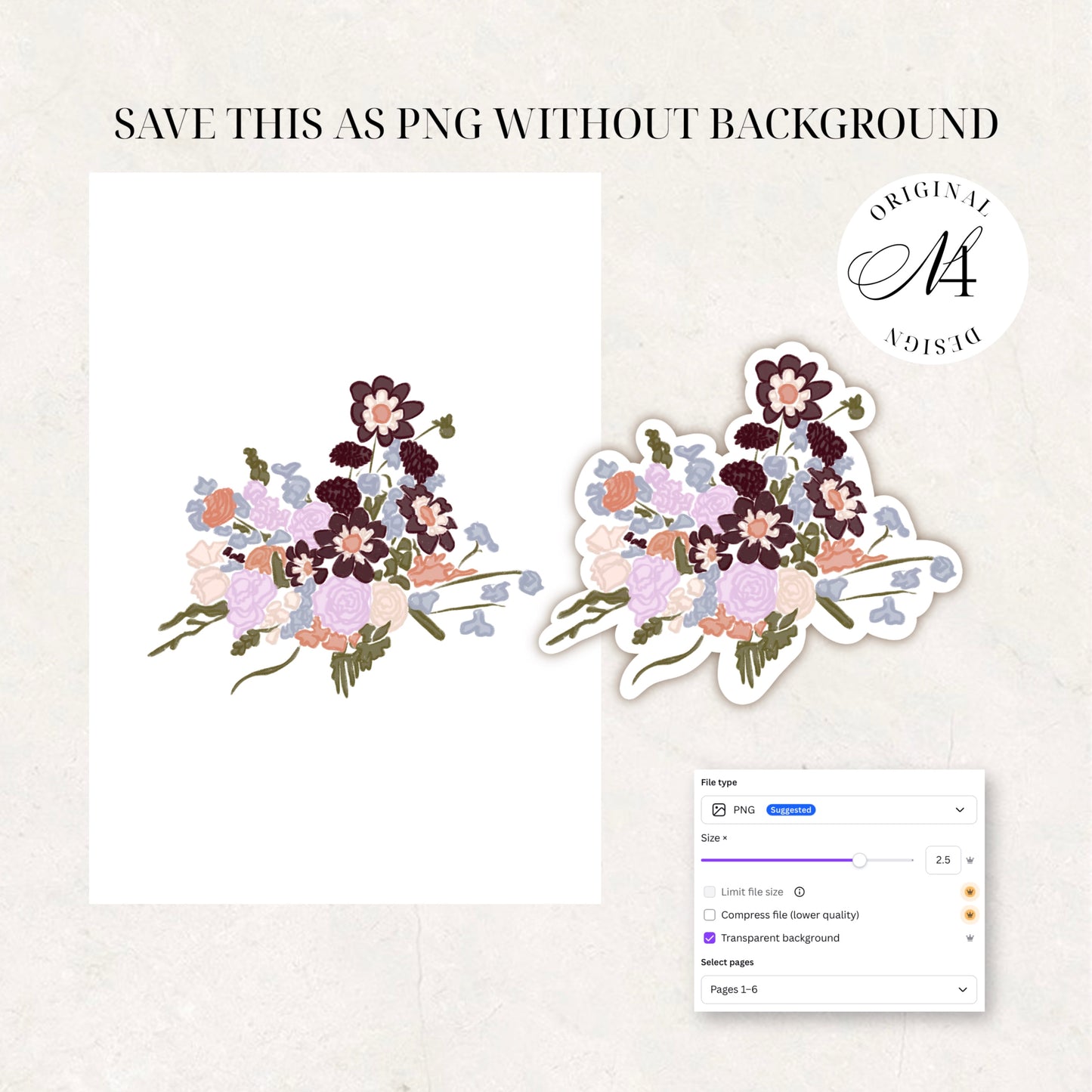Purple Green Wedding Invitation Suite Canva Template