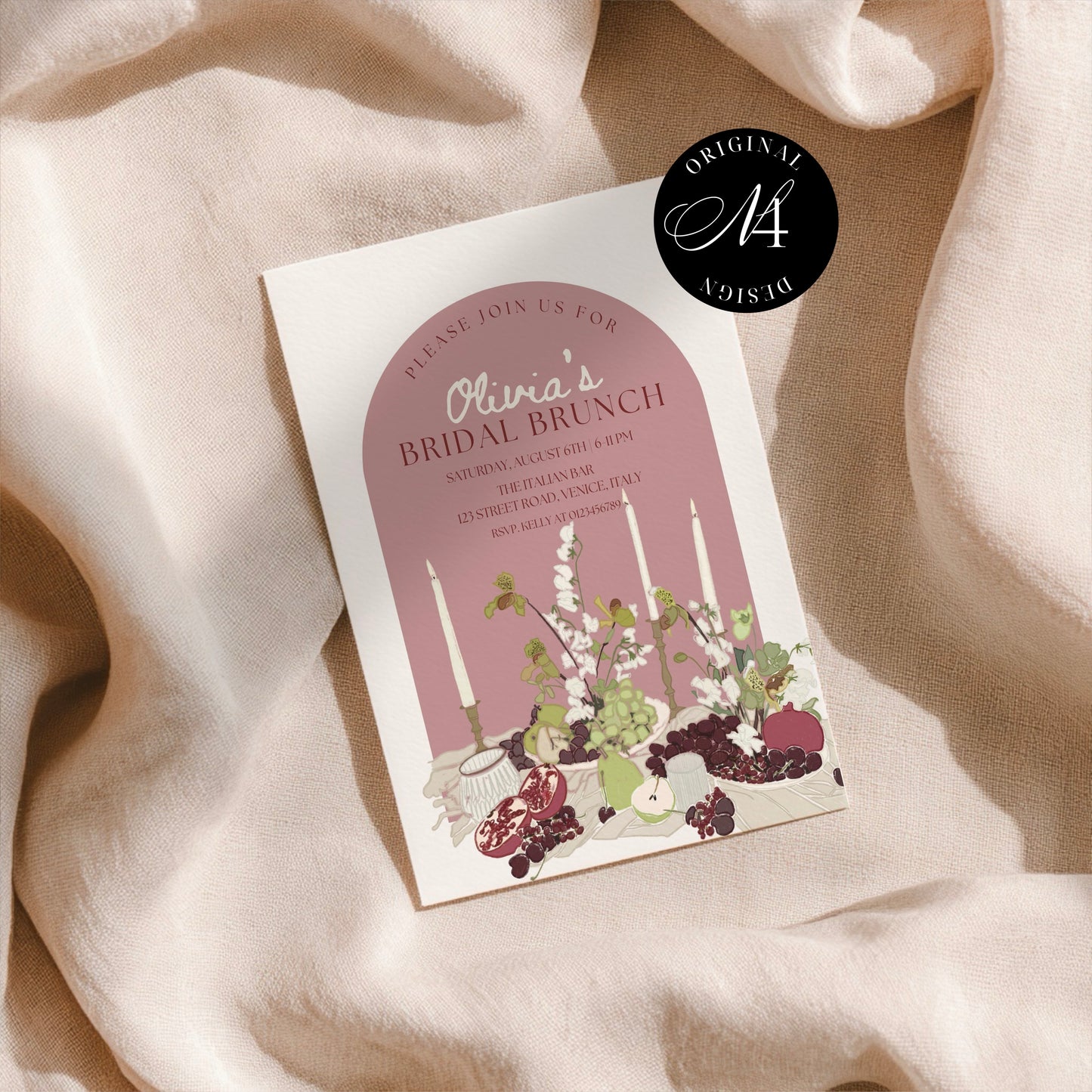 Whimsical BRIDAL BRUNCH INVITE template