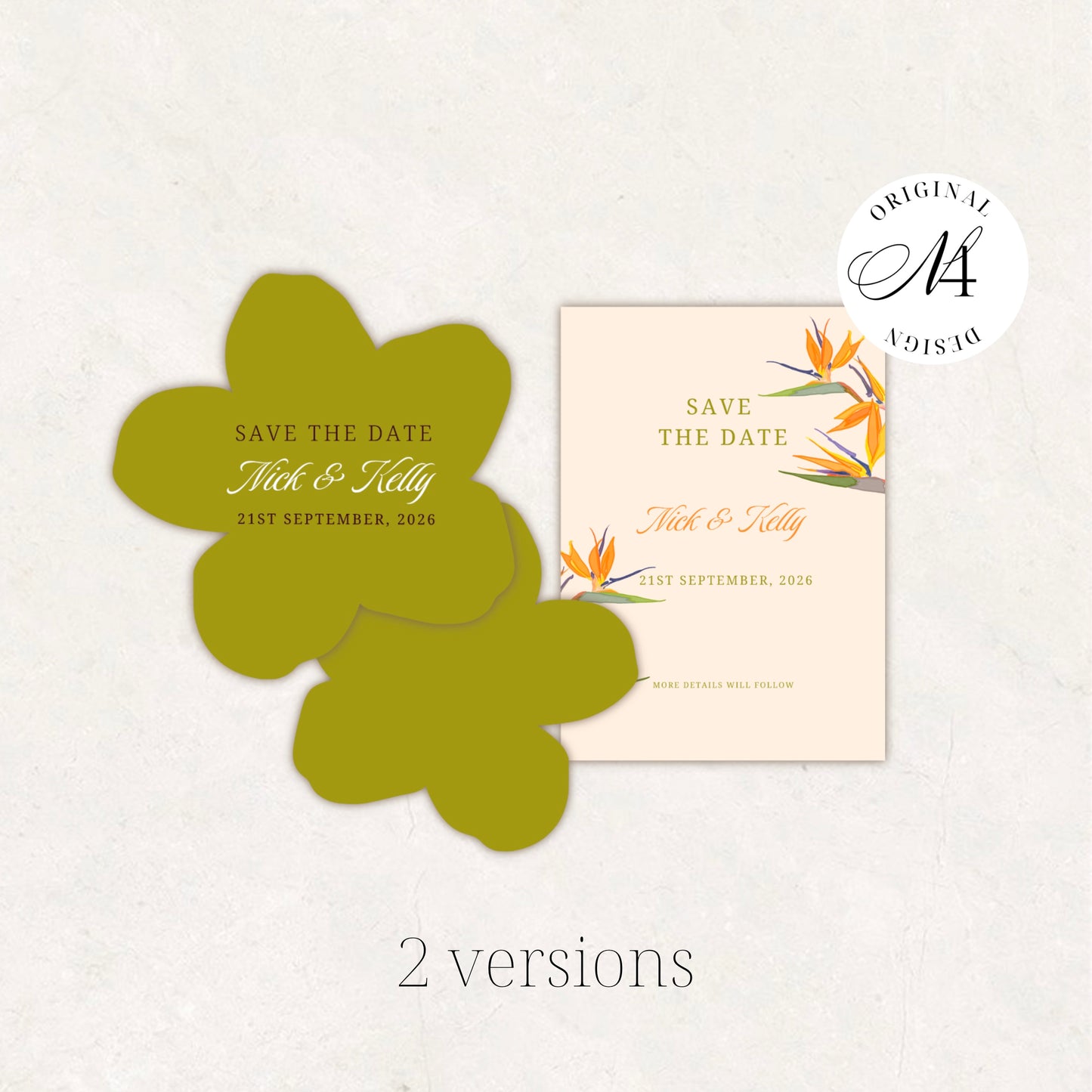 Hawaii Wedding Invitation Suite Canva Template