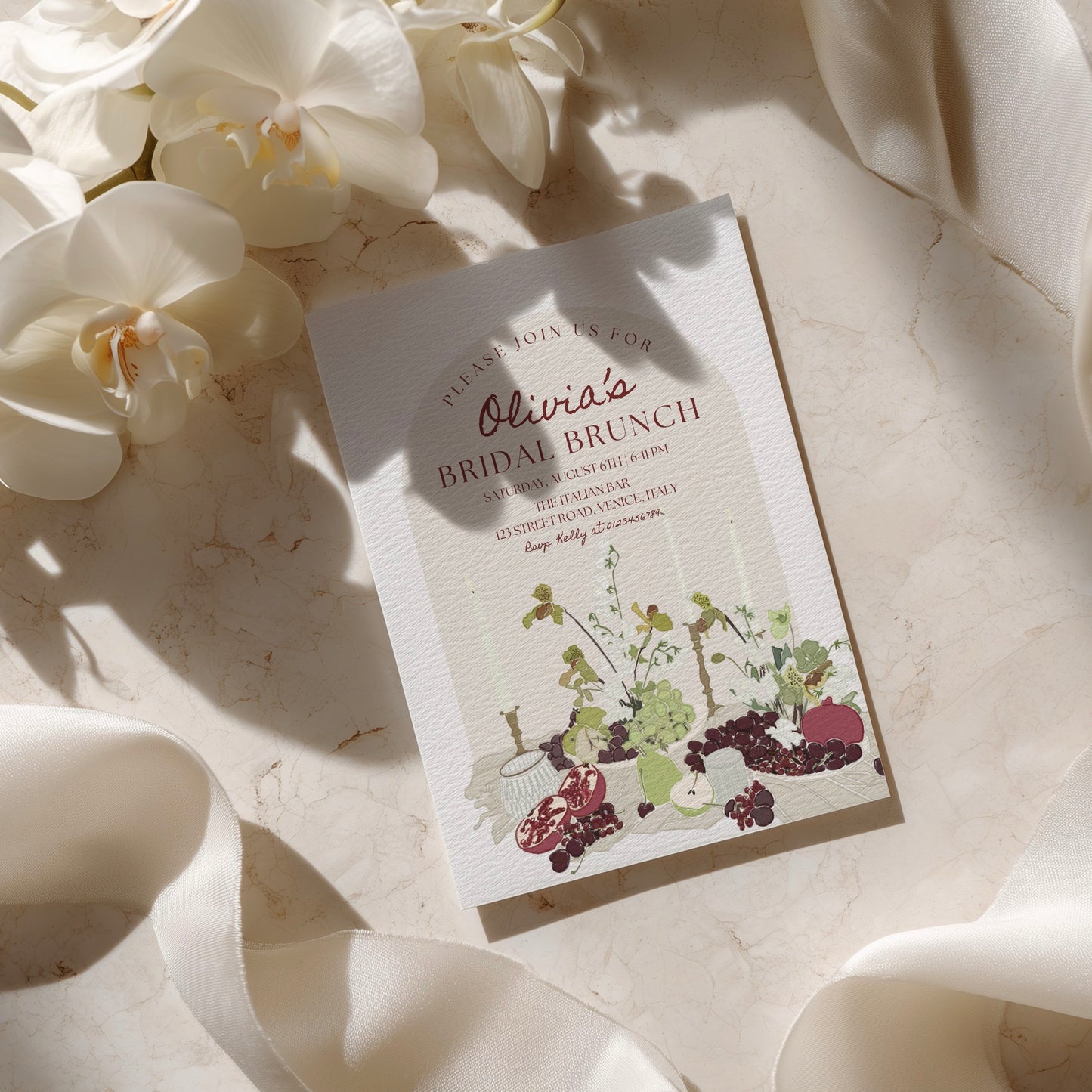 Whimsical BRIDAL BRUNCH INVITE template