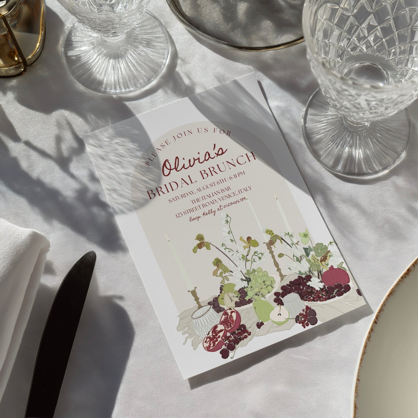 Whimsical BRIDAL BRUNCH INVITE template