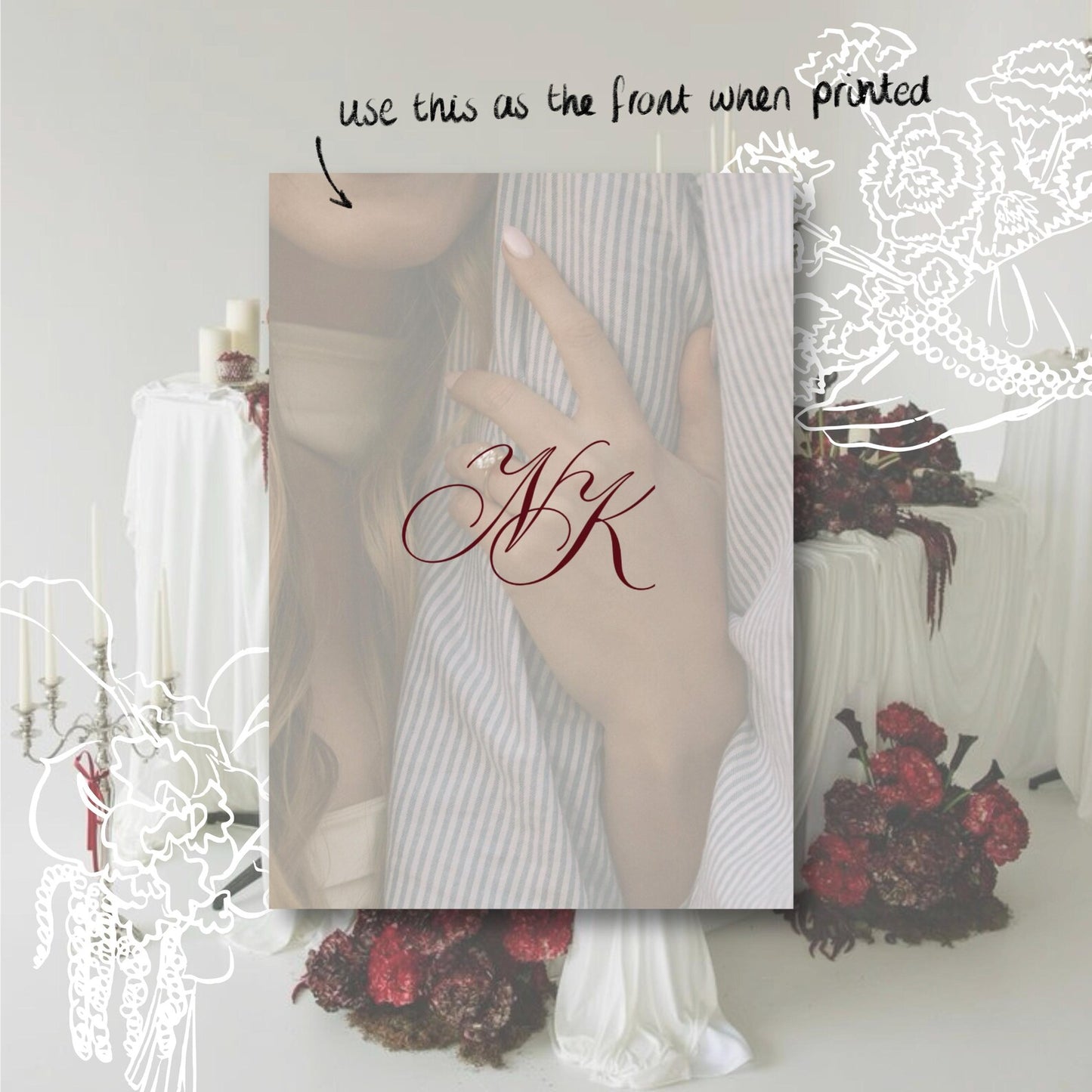 Elegant Save the Date Template: DIY Wedding Invitation (Canva Editable, Digital Download)