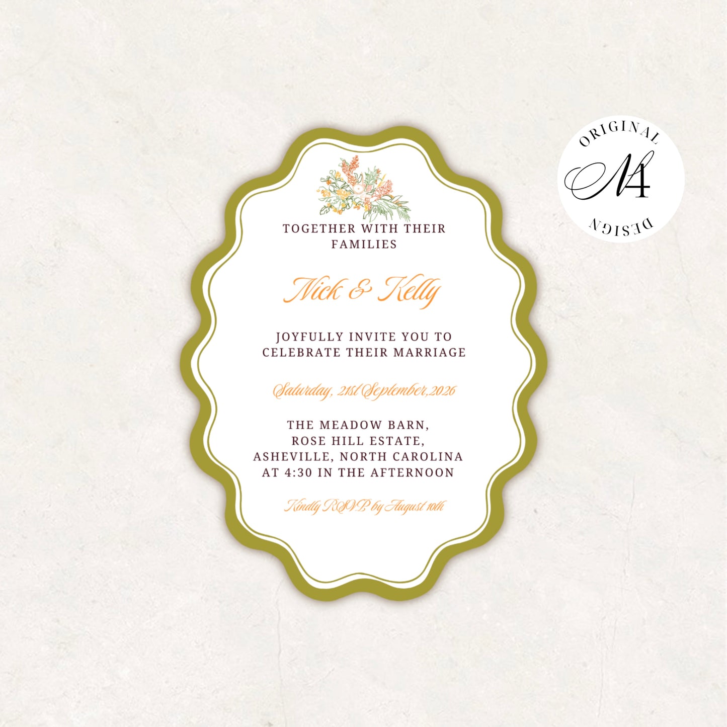 Hawaii Wedding Invitation Suite Canva Template