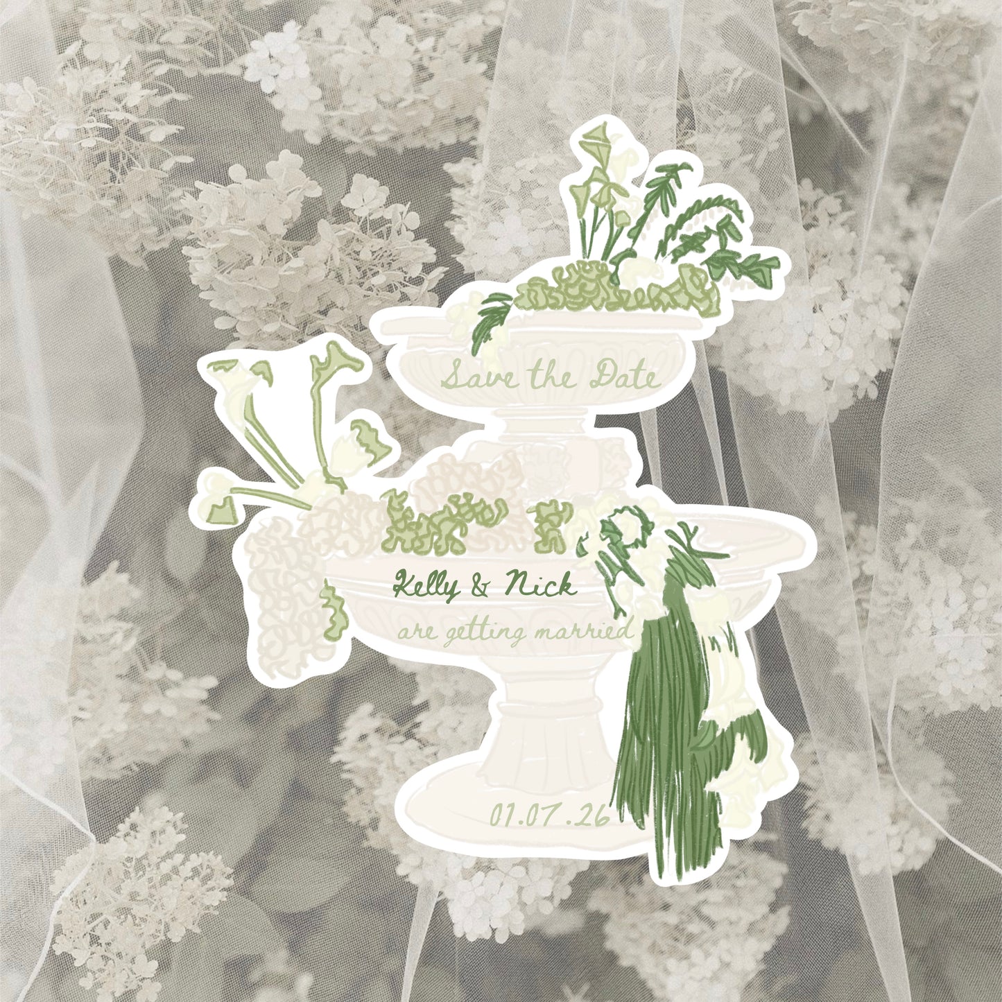 English Garden Wedding Invitation Suite Canva Template