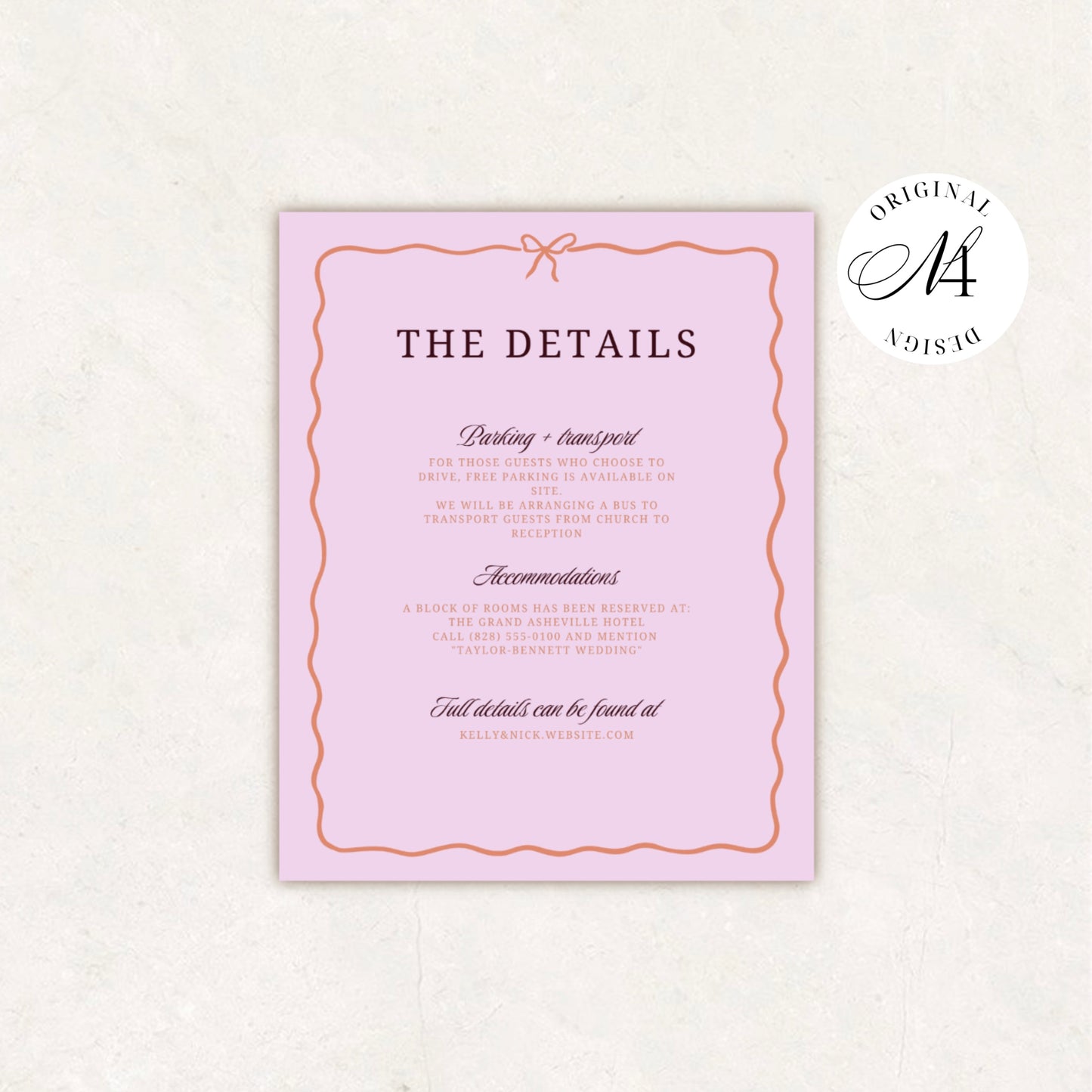 Purple Green Wedding Invitation Suite Canva Template