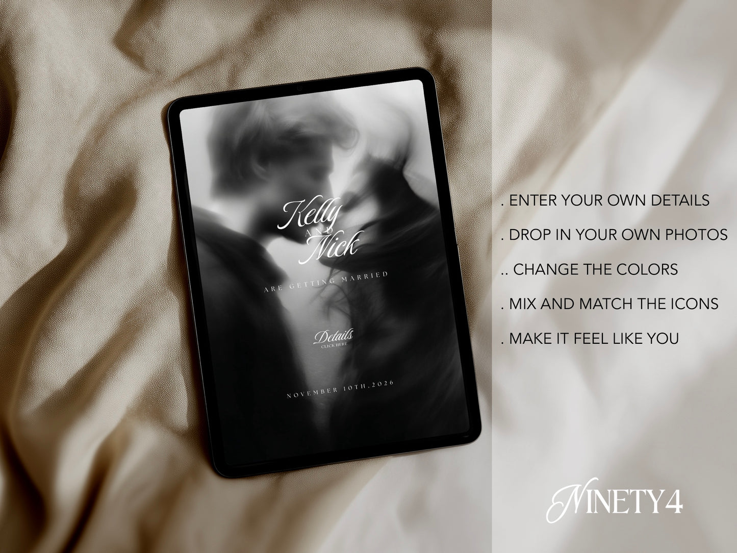 Elegant Canva Wedding Website Template with RSVP | Digital Wedding Invitation