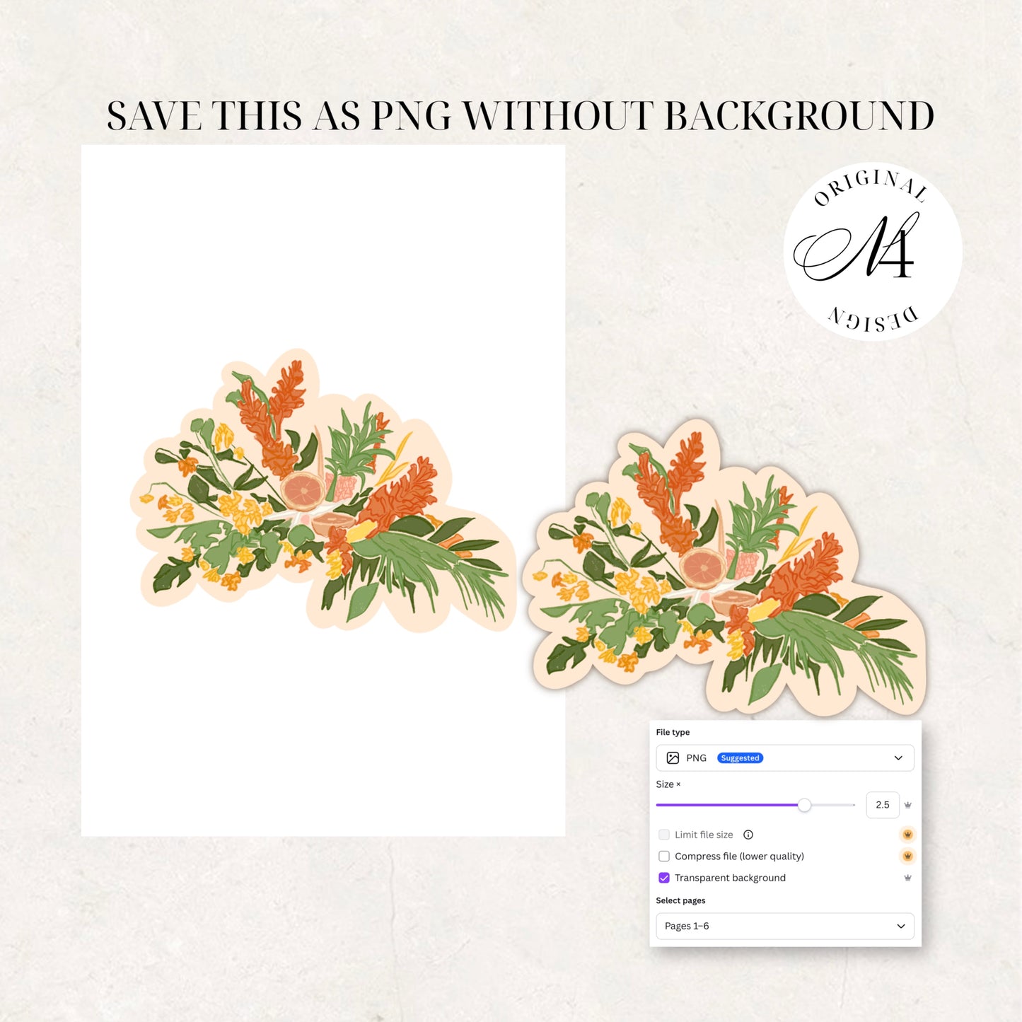 Hawaii Wedding Invitation Suite Canva Template
