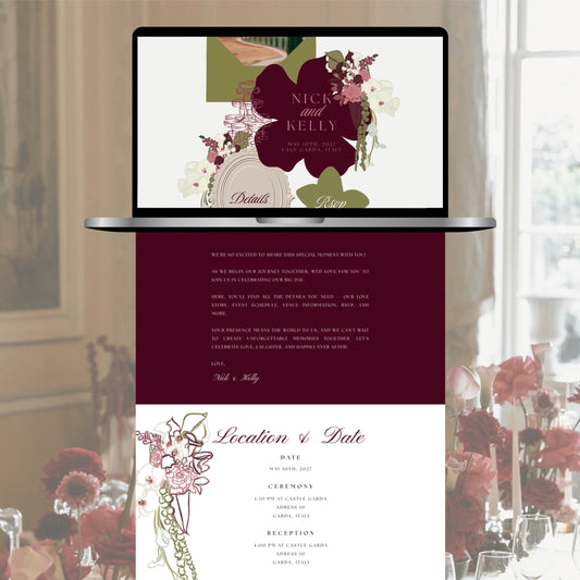 Italian Canva Wedding Website Template | Digital Wedding Invitation