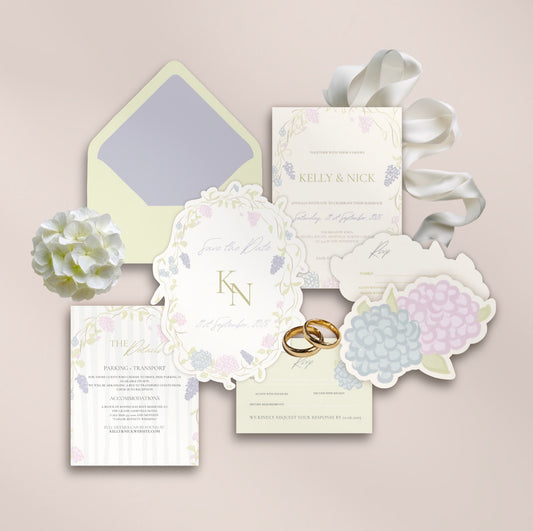 Floral Garden Wedding Invitation Suite Canva Template