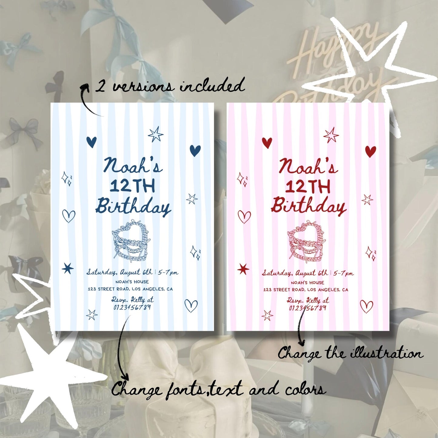 Birthday Party Invitation | Printable Canva Template