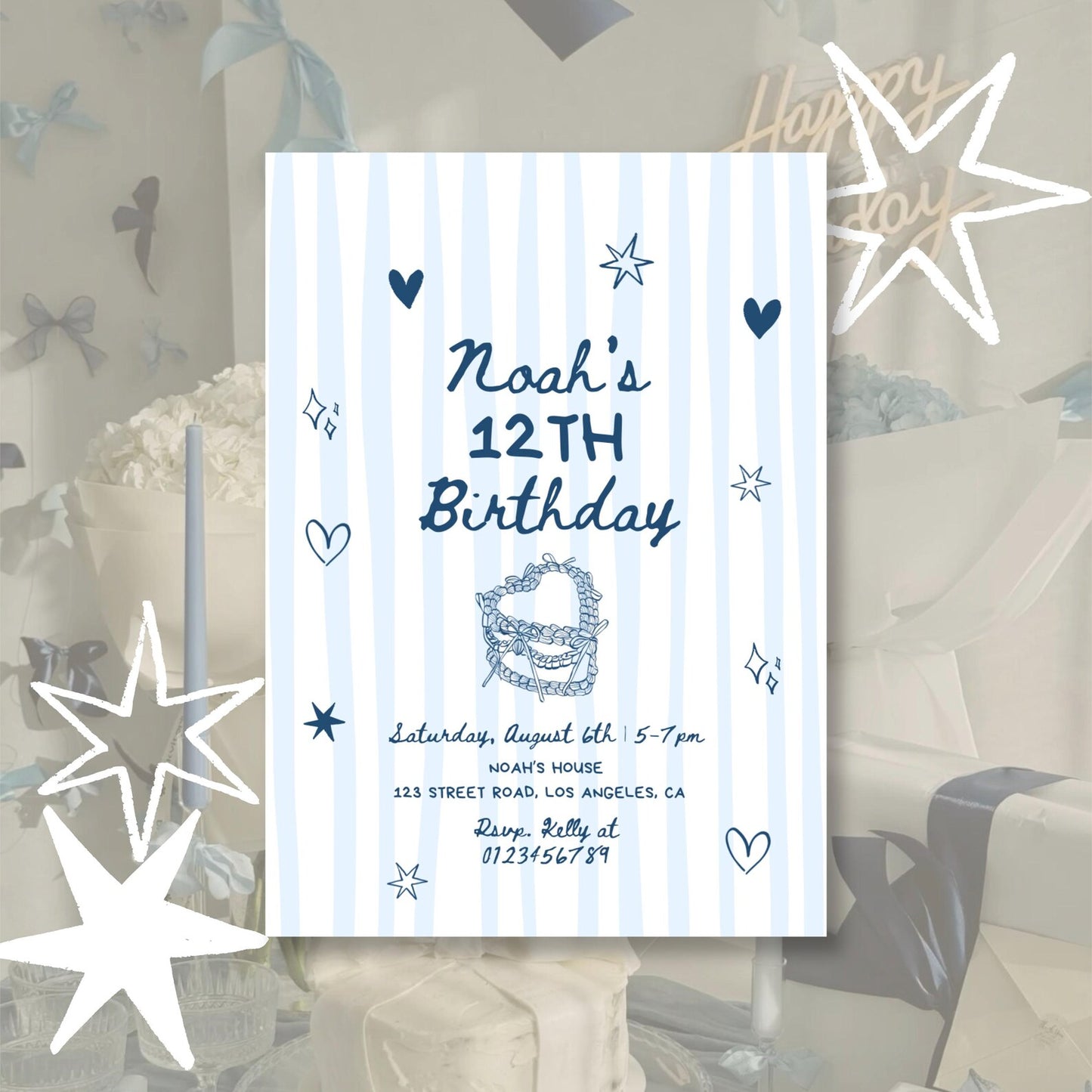 Birthday Party Invitation | Printable Canva Template
