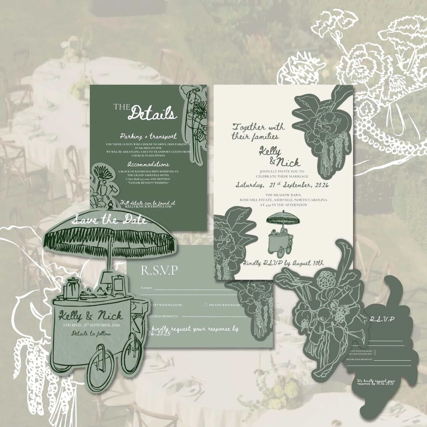 Wedding Invitation Template - Printable Invitation Suite