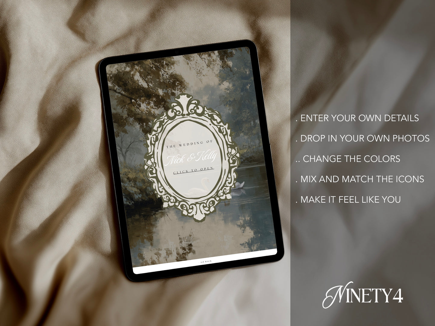 Garden Canva Wedding Website Template with RSVP | Digital Wedding Invitation