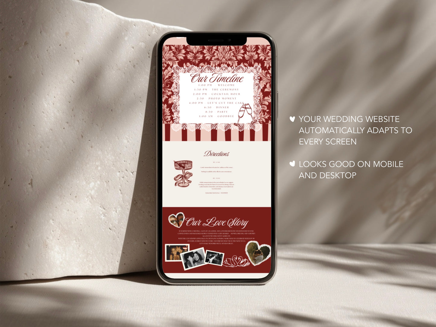 Canva Wedding Website Template with RSVP | Digital Wedding Invitation