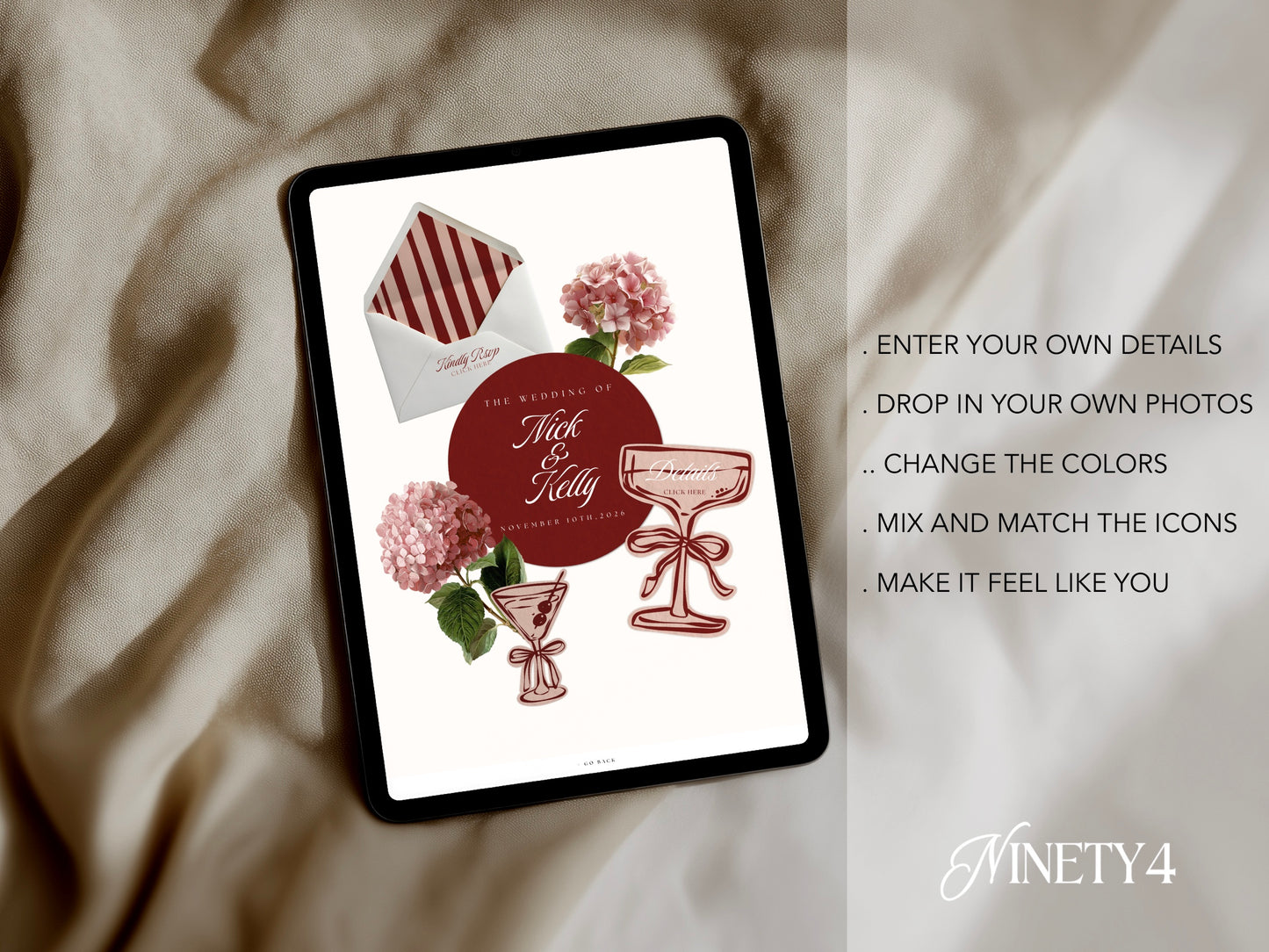 Canva Wedding Website Template with RSVP | Digital Wedding Invitation