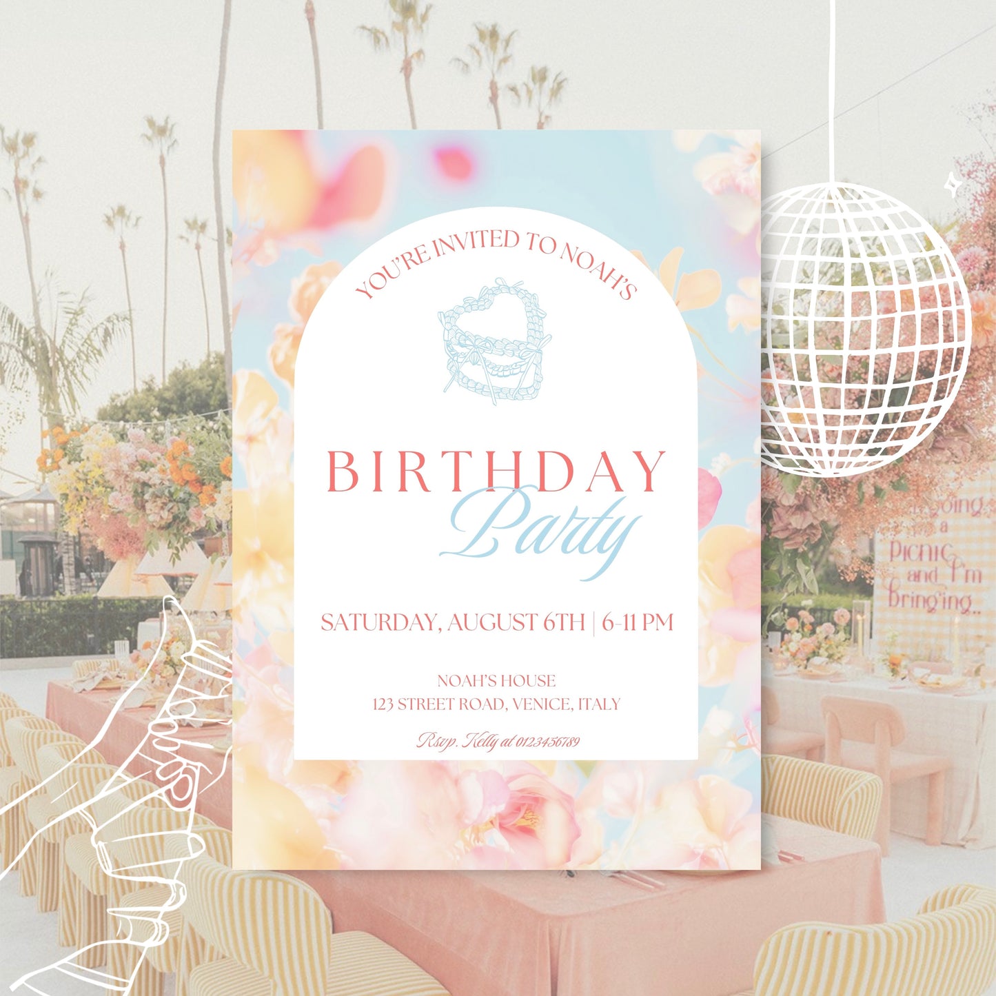 Summer Birthday Party Invitation