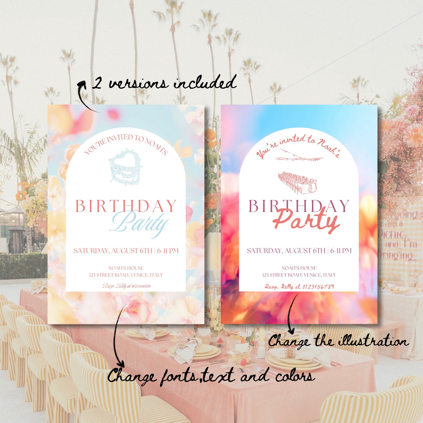 Summer Birthday Party Invitation