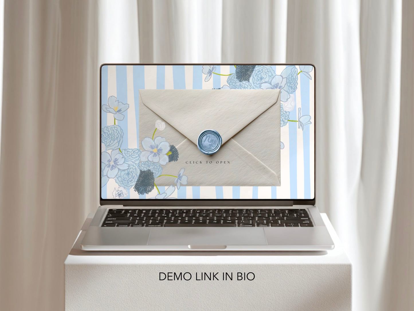 Blue Canva Wedding Website Template with RSVP | Digital Wedding Invitation
