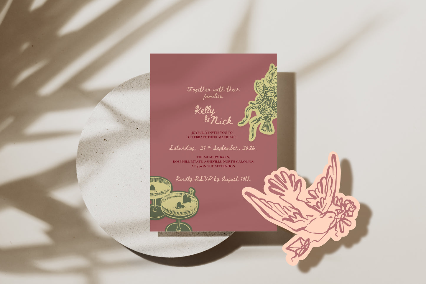 Wedding Invitation Suite Canva Template