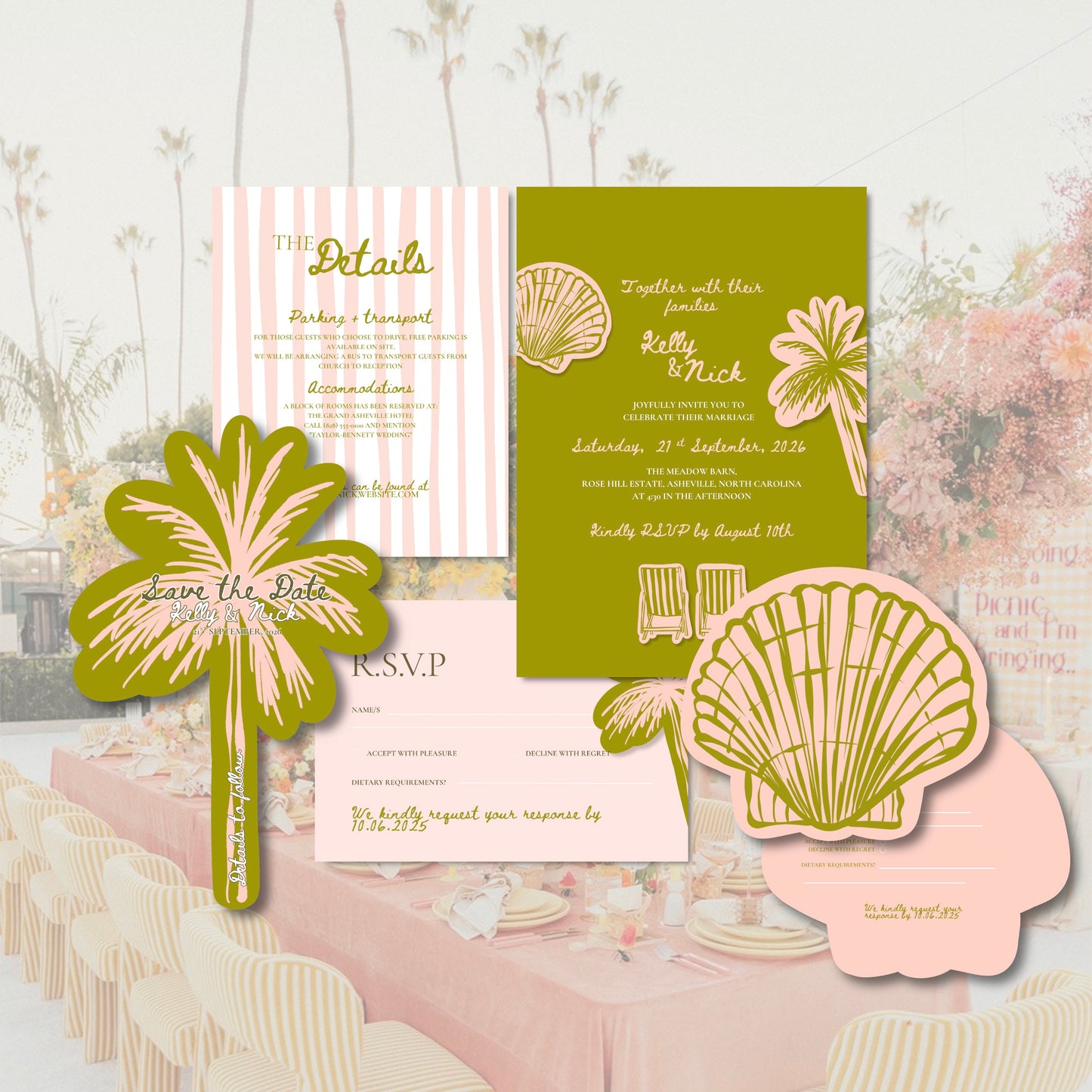 Wedding Invitation Suite Canva Template