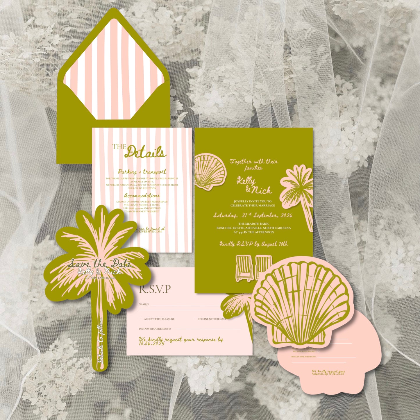 Wedding Invitation Suite Canva Template