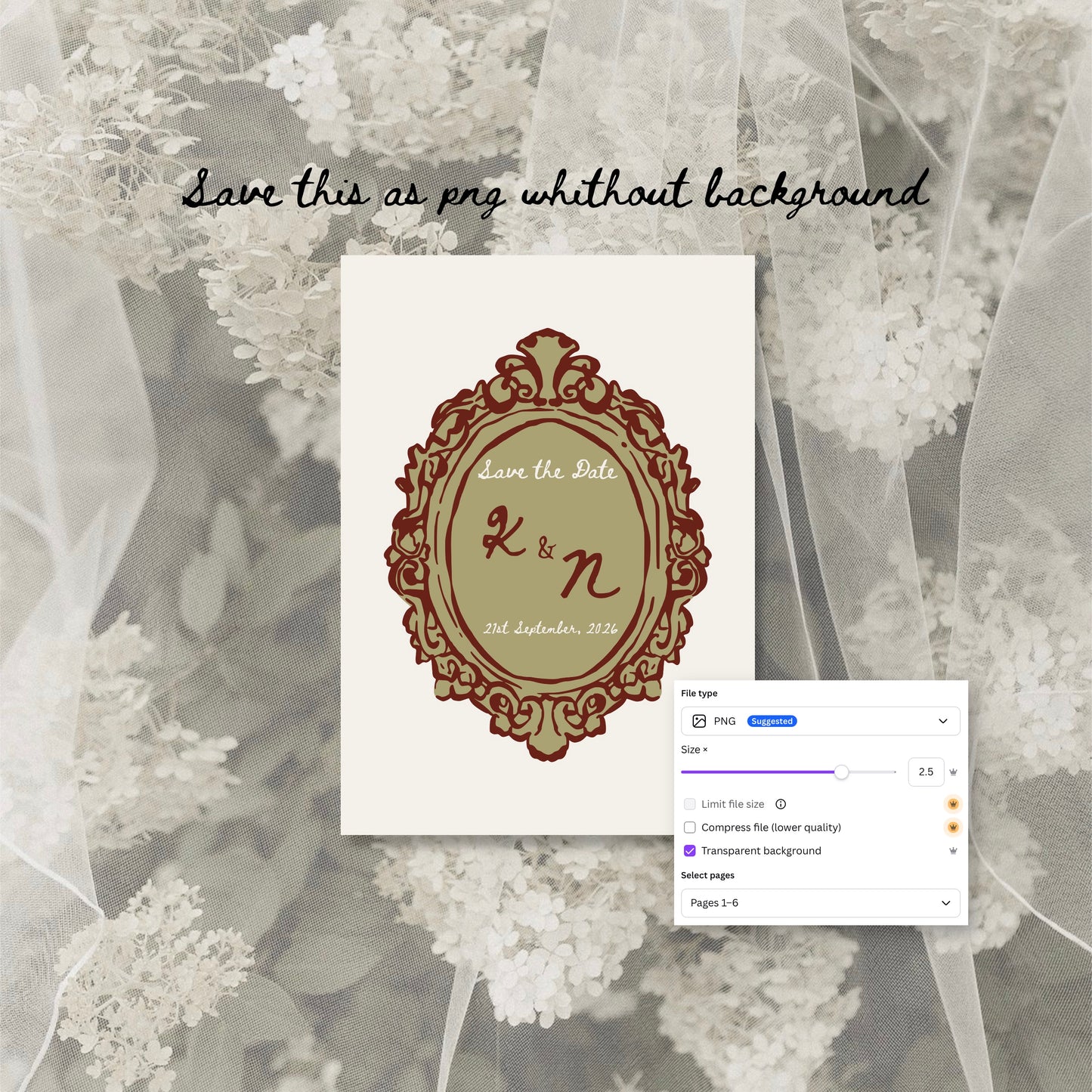 English Garden Wedding Invitation Suite Canva Template