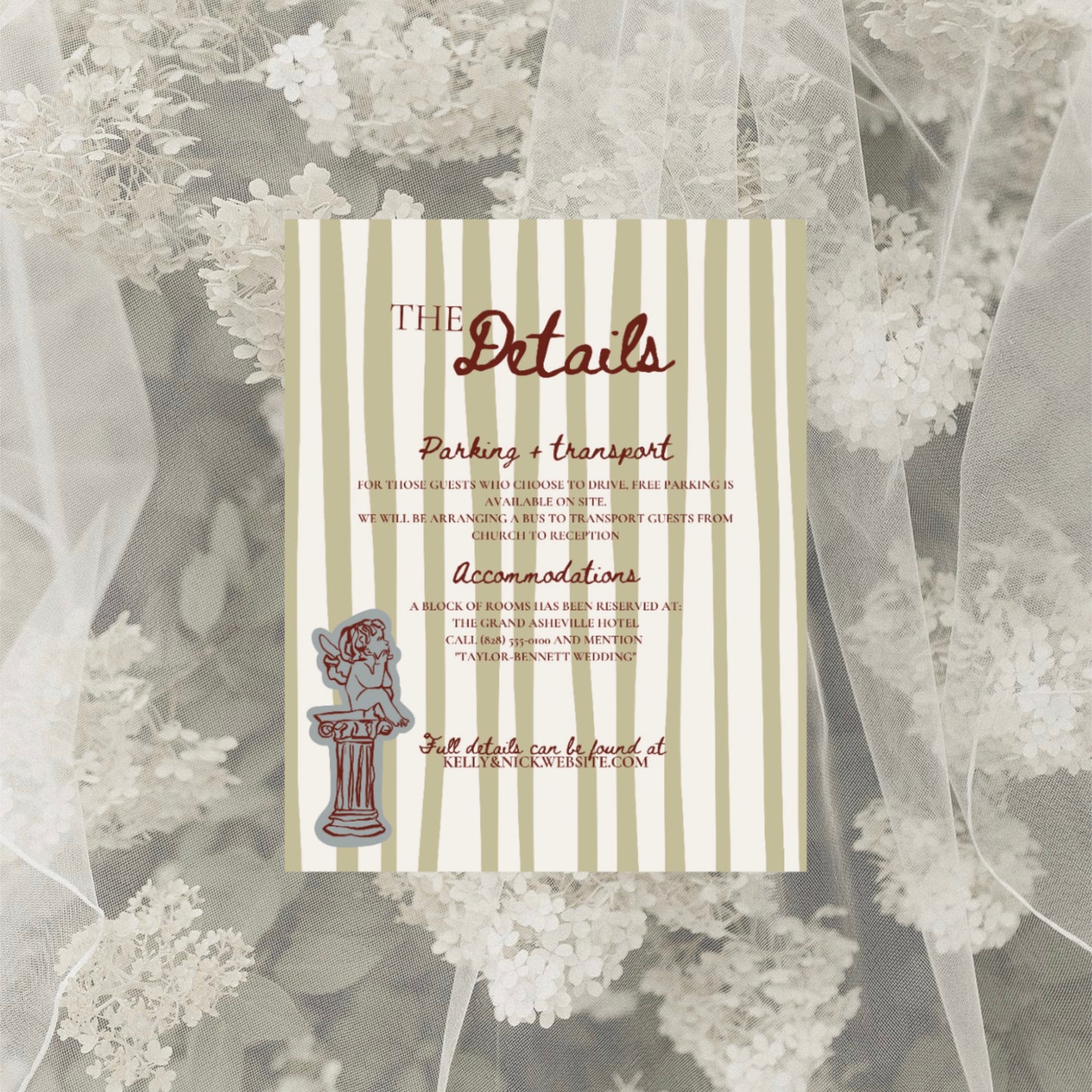 English Garden Wedding Invitation Suite Canva Template