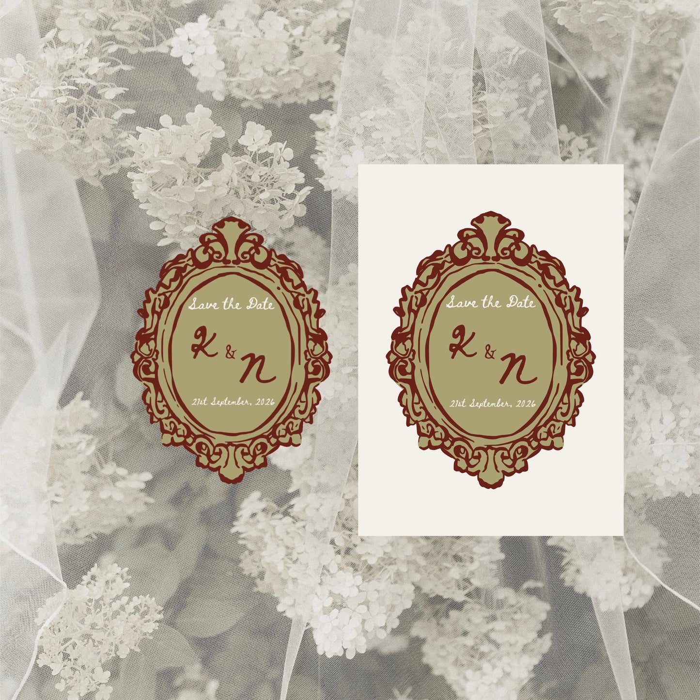 English Garden Wedding Invitation Suite Canva Template