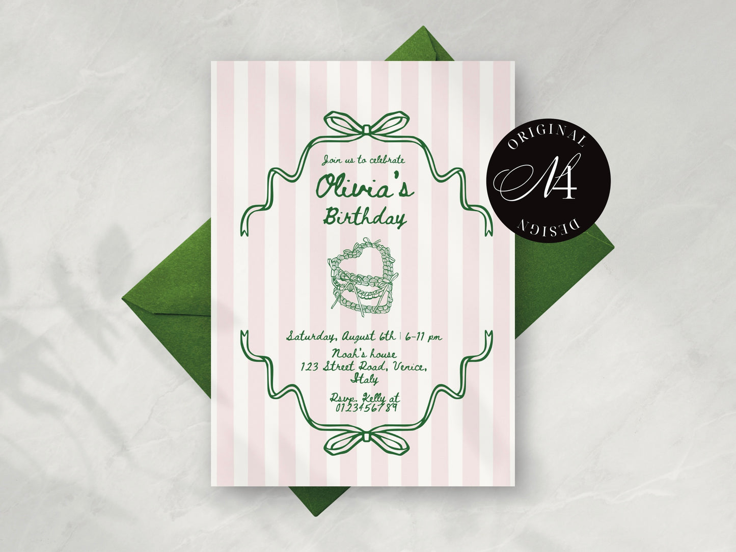 Whimsical Vintage Birthday Party Invitation