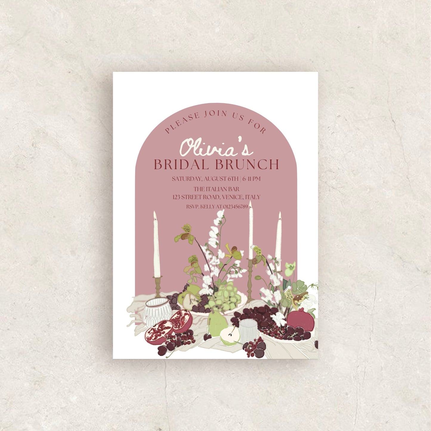Whimsical BRIDAL BRUNCH INVITE template