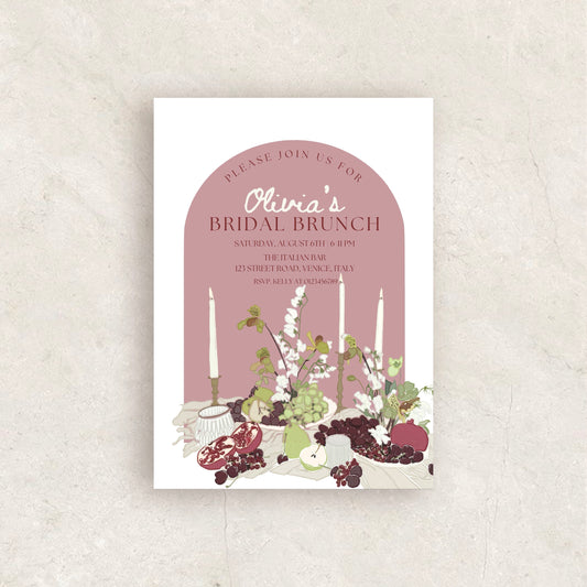 Whimsical BRIDAL BRUNCH INVITE template
