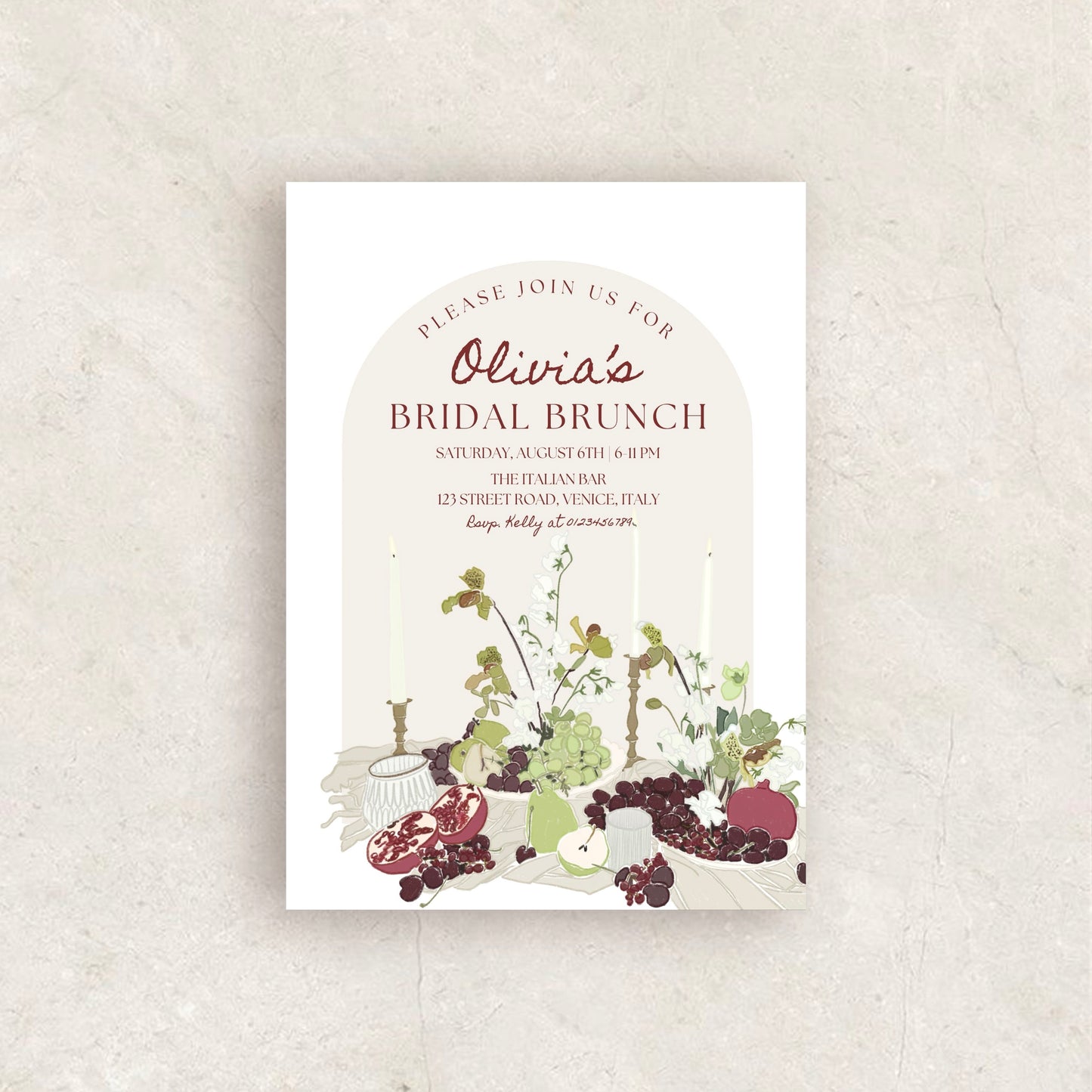 Whimsical BRIDAL BRUNCH INVITE template