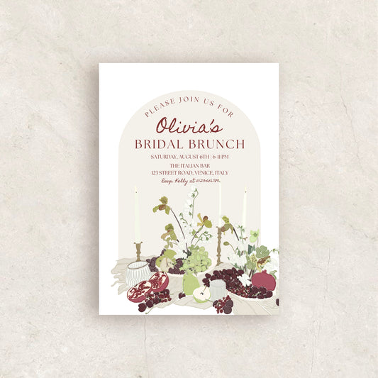 Whimsical BRIDAL BRUNCH INVITE template
