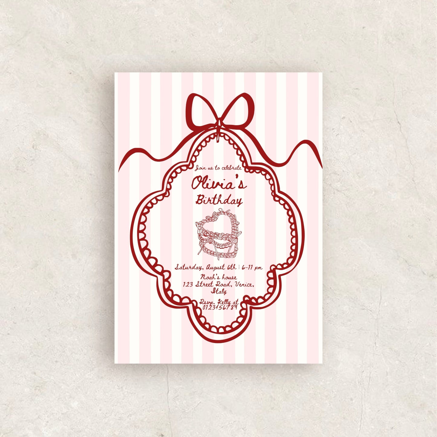 Whimsical Vintage Birthday Party Invitation
