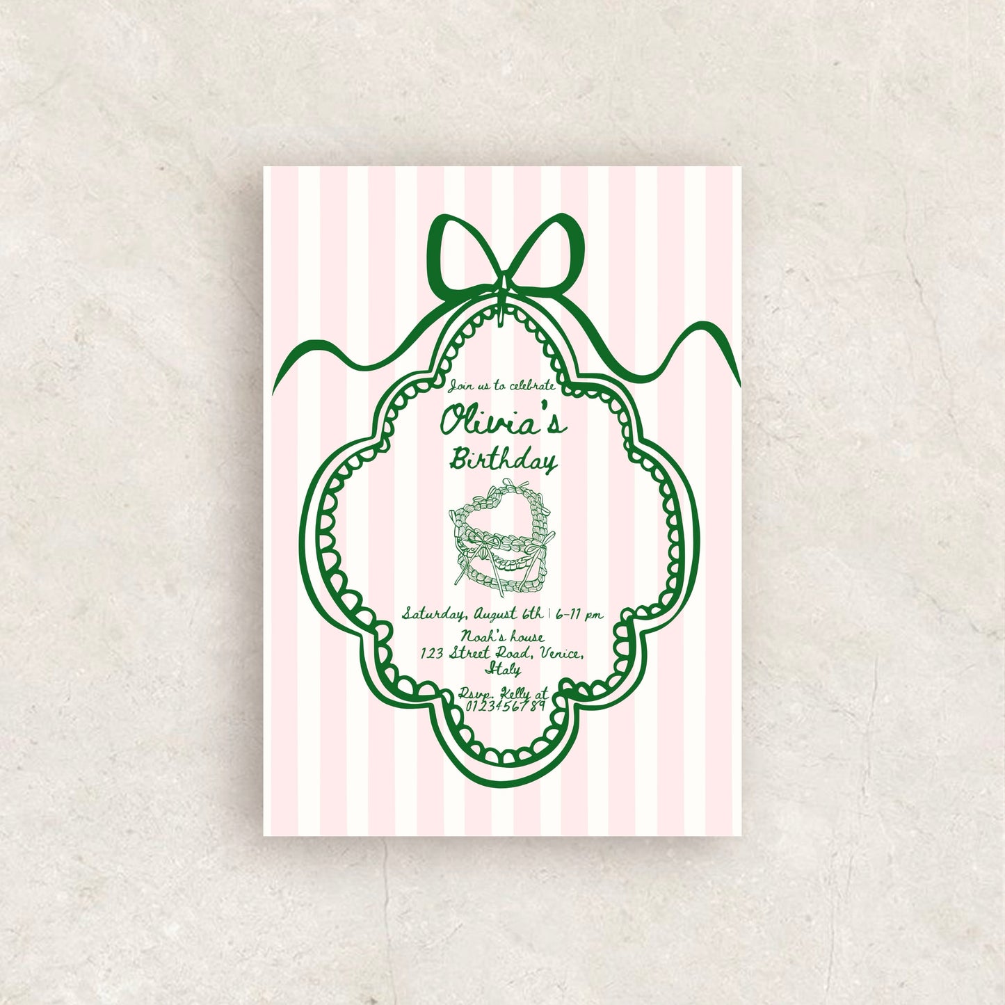 Whimsical Vintage Birthday Party Invitation