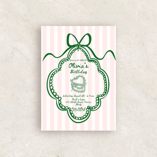 Whimsical Vintage Birthday Party Invitation