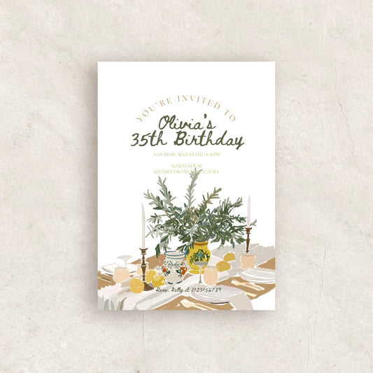 BIRTHDAY BRUNCH INVITE template | Hand Drawn Printable Canva Template
