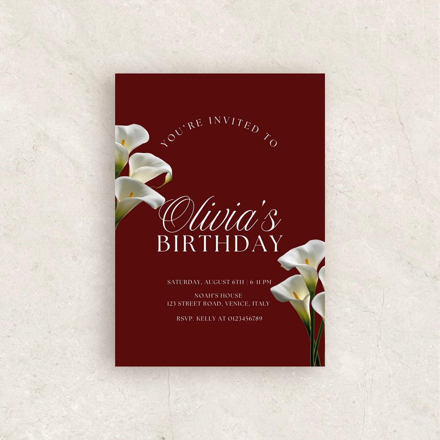 Old Money BIRTHDAY PARTY INVITE template | Printable Canva Template