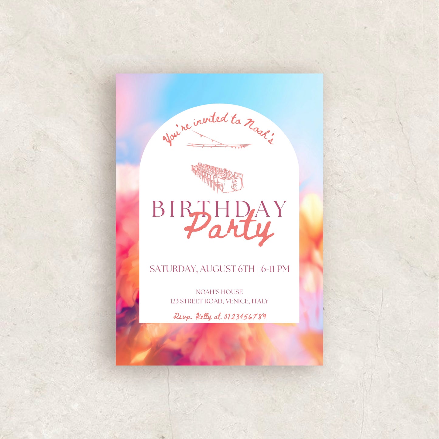 Summer Birthday Party Invitation