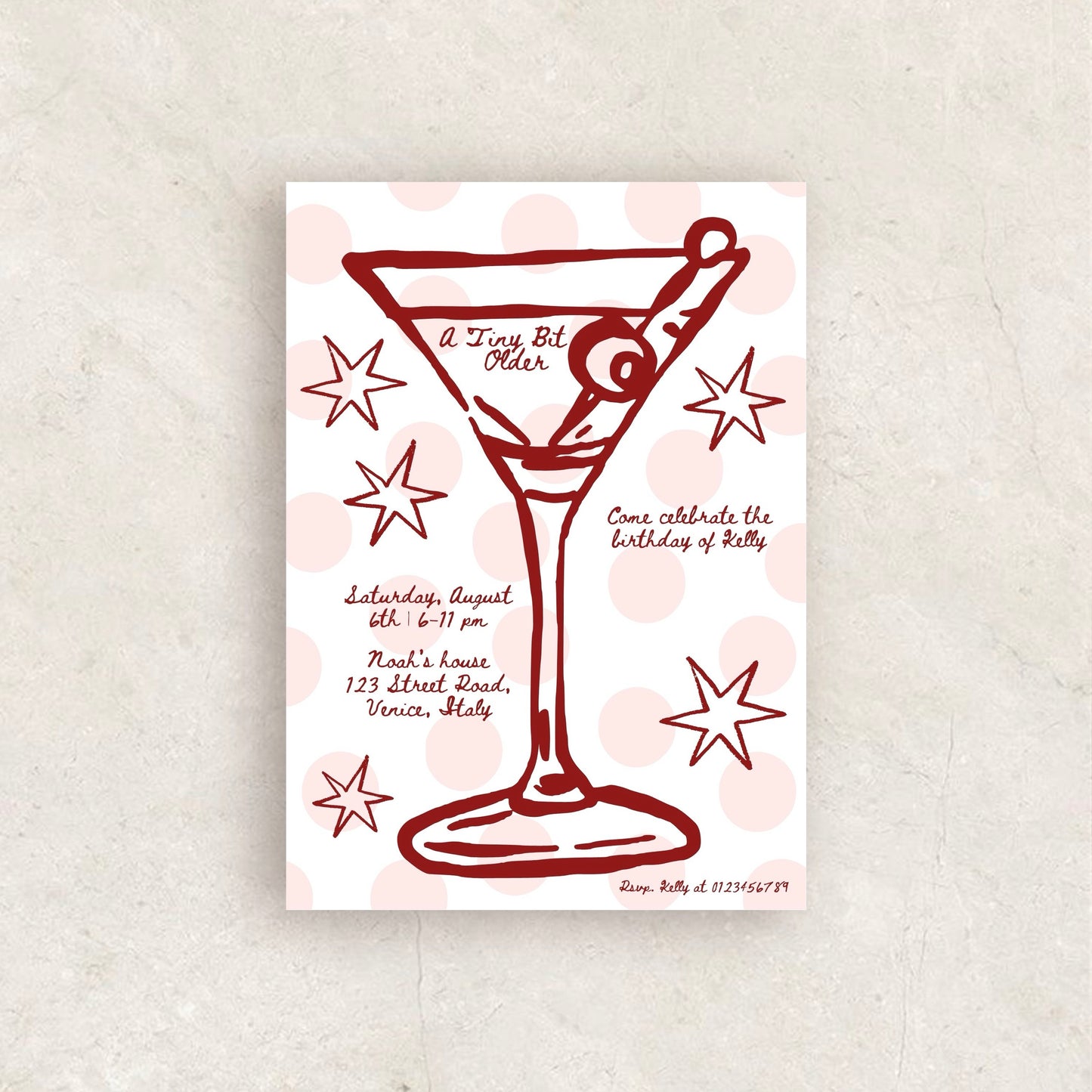 Tiny Bit Older Birthday Party Invitation