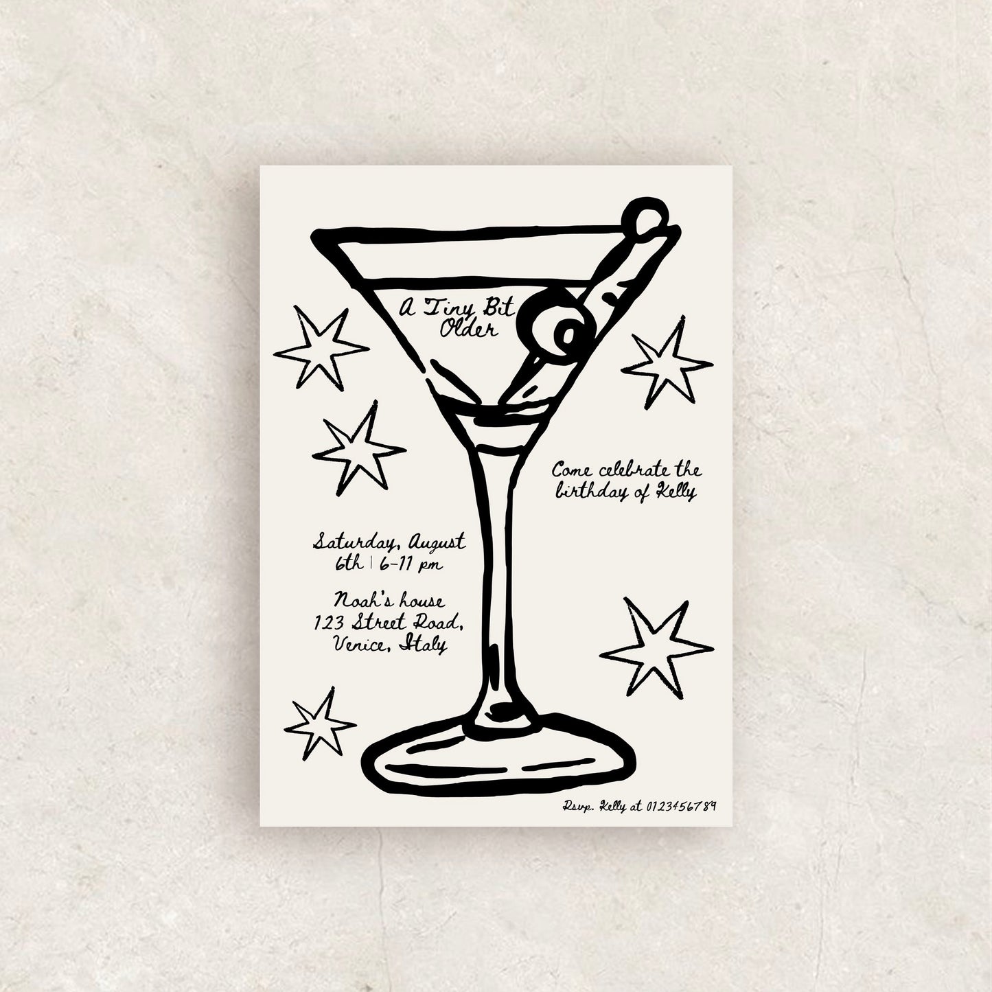Tiny Bit Older Birthday Party Invitation