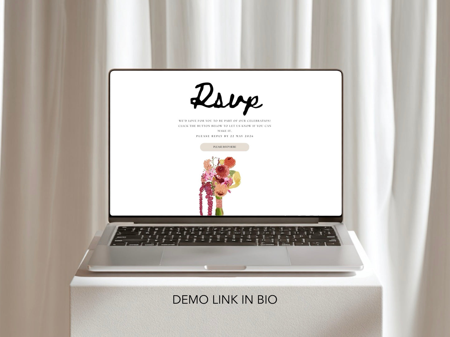 Floral Canva Wedding Website Template with RSVP | Digital Wedding Invitation