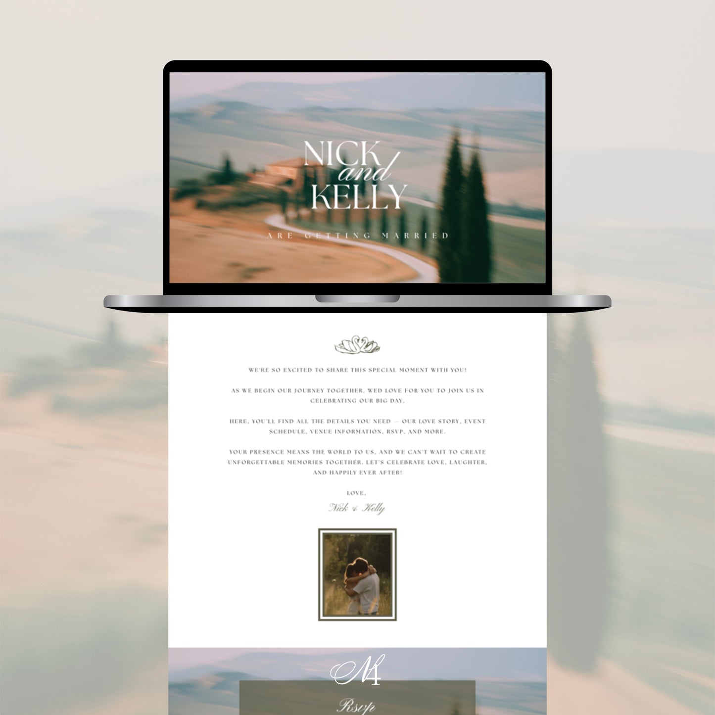 Italian Canva Wedding Website Template | Digital Wedding Invitation