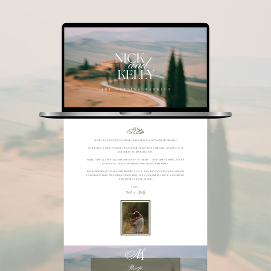 Italian Canva Wedding Website Template | Digital Wedding Invitation