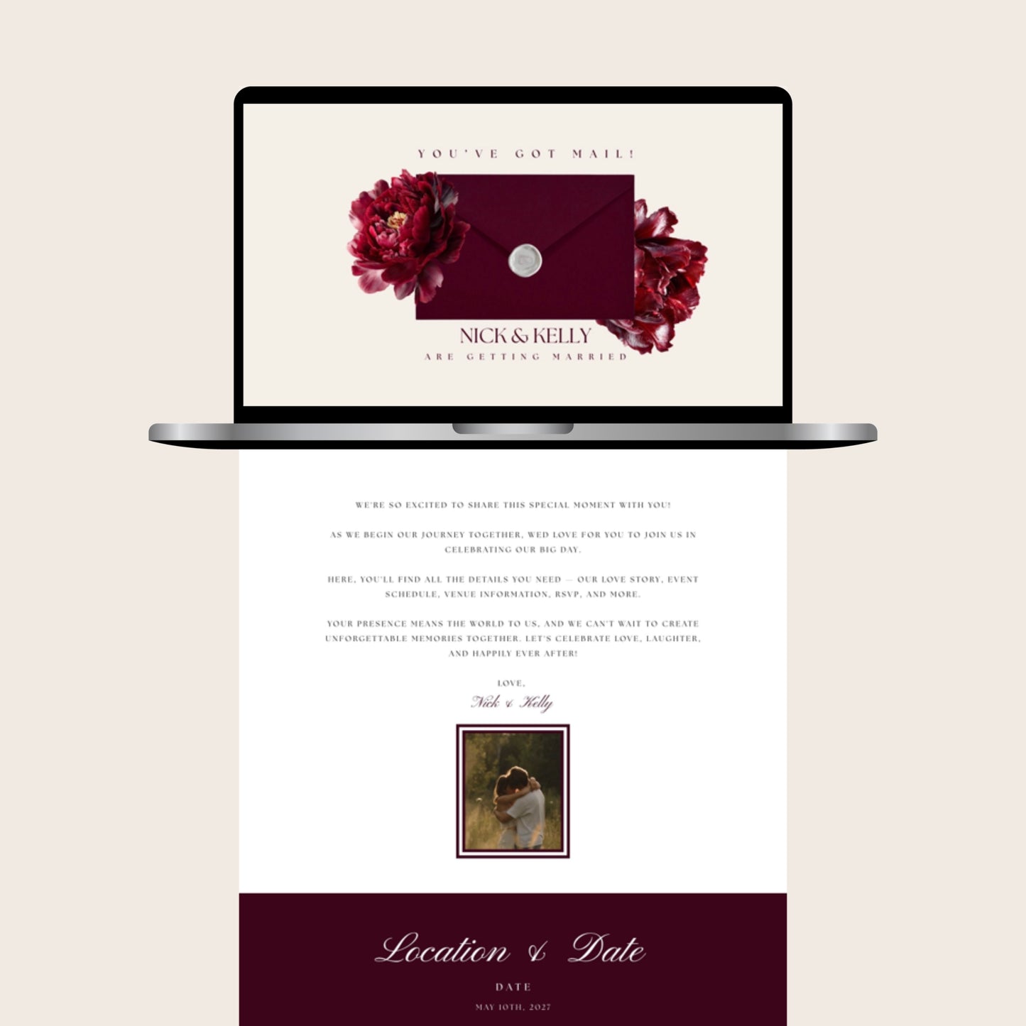 Old Money Canva Wedding Website Template | Digital Wedding Invitation